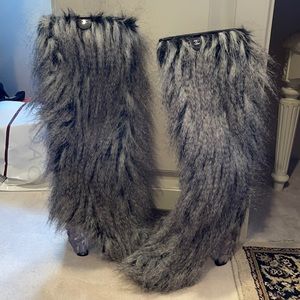 Chanel high boots in black